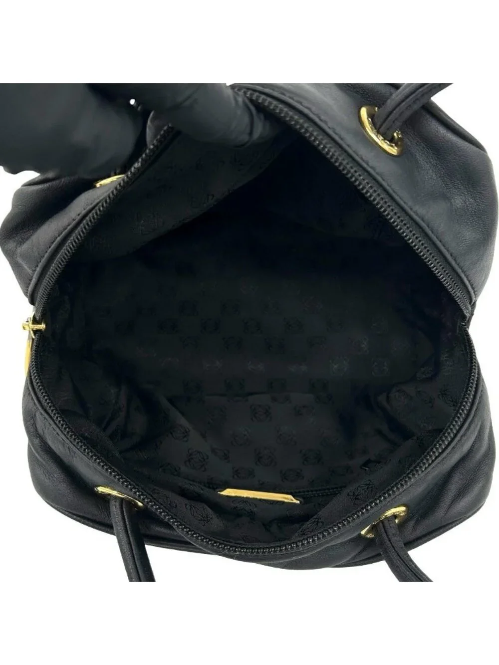 Loewe Vintage Anagram Logo Stamp Nappa Leather Mini Handbag Black